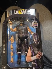 AEW Evil Uno Action Figure Unmatched Collection Series 3 W/ 3 Upper Deck Cards
