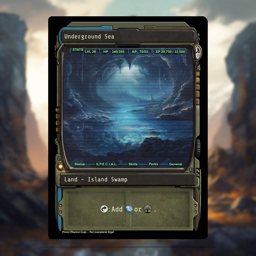 Fallout Inspired Frame MTG Dual Lands MTG - Alt Art Custom Game Cards - Picture 4 of 8