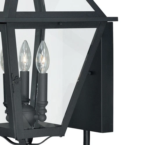 Vaxcel Lighting T0080 Nottingham 3 Light Outdoor Wall Sconce - - Black - Picture 5 of 7