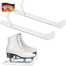 Verstellbare Kufenschoner für Schlittschuhe Eiskunstlauf Schutz Paar Weiß