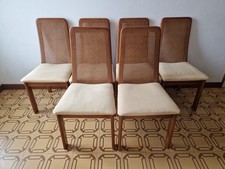 Set 6 Sedie vintage In Paglia Di Vienna, anni '70