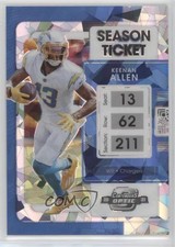 2021 Contenders Optic Season Ticket Cracked Ice Prizm 6/22 Keenan Allen #24 13q5