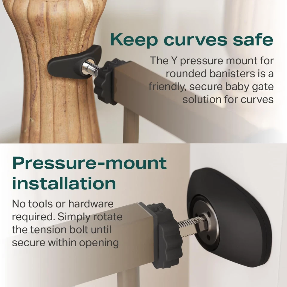 Portão de bebê 29,7-46" para escadas, vencedor do prêmio Mom's Choice - Portão de cachorro de fechamento automático... - Imagem 4 de 4