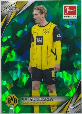 2024-25 Topps Chrome Bundesliga Sapphire Edition Julian Brandt Green /99 #24