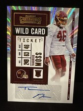 2020 Panini Contenders Variation Wild Card Ticket Thaddeus Moss Rookie Auto RC. rookie card picture