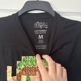 The Legend of Zelda T-Shirt Link Black Nintendo Classic NES Size Medium Lootwear