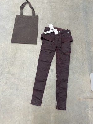 Rick Owens S/S 2021 Waxed Creatch Cargo Jeans Denim Pants Drkshdw