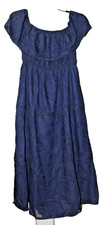 Casual womens midi dress quilted pattern with off shoulder short sleeve tiered