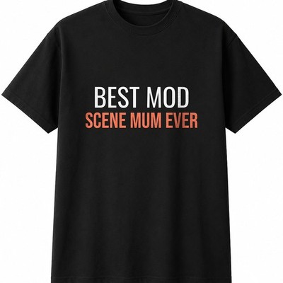 Best Mod Scene Mum Ever Herren Damen T-Shirt lustig Neuheit Geschenk Tee Top