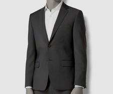 450 Calvin Klein Men's Gray Skinny Fit Wool Sport Coat Blazer Suit Jacket 42S
