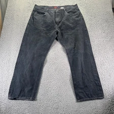 Sean John Jeans Mens 42x29 Black Dark Wash Cotton Relaxed Hamilton Fit Denim