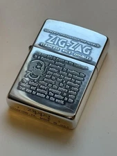 Zippo ZIG ZAG Vintage Hand Wind Lighter 1994 Used Limited No Box
