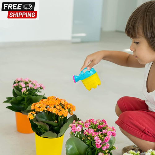 4E'S Novelty Kids Watering Cans Bulk (Mini) 6 Pack, 4.5 Inch Plastic - Gardening - Picture 3 of 7