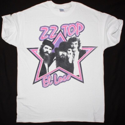 Vtg ZZ TOP EL LOCO TOUR 1982 Heavy Cotton White Shirt All Size For Men CS388
