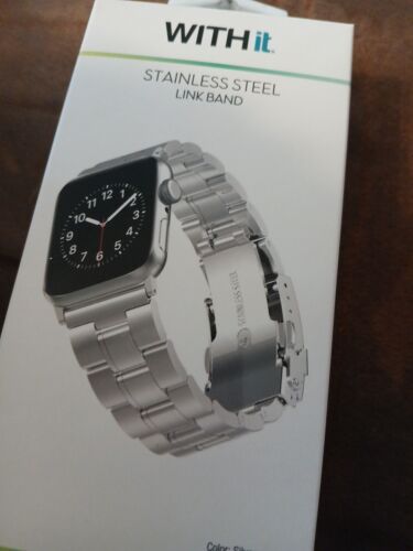 Apple Watch Band WITHIT Stainless Steel Link Band Silver 38MM/41MM New - Picture 4 of 16