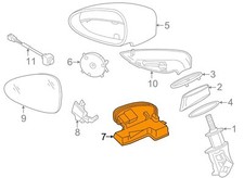 Retroviseur droit (ou coque) Porsche PANAMERA