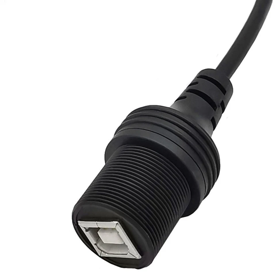 USB 2.0 Type B Panel Mount Printer Extension Cable, Male to Female - 0.3m - Image 2 of 4