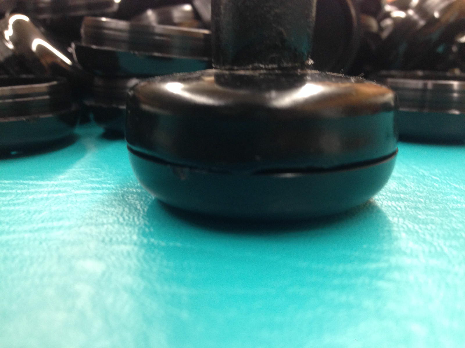 50 Plastic Black Wrought Iron Patio Chair Leg Inserts Cups Glide Caps 1