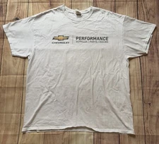 Chevrolet Performance Vehicles Parts Racing T Shirt Size XL Extra Large White