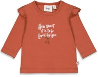 "Langarmshirt In Terracotta Rot Aus Bio Bw Jersey Mit Spruch Print Von Feetje \" C"