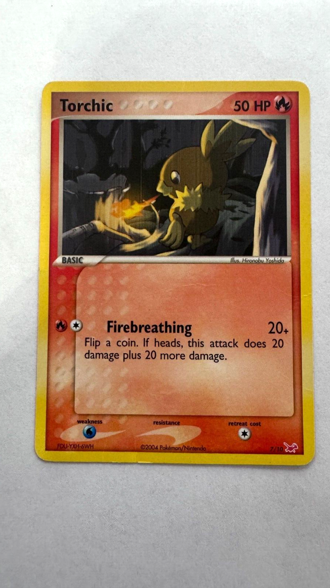 Torchic 7/10 - Trainer Kit - Pokemon Card - 2004 Damaged | eBay