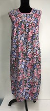 Vintage Granada NY Floral MuuMuu Kaftan House Dress Pink Purple Sz M Pre-Owned
