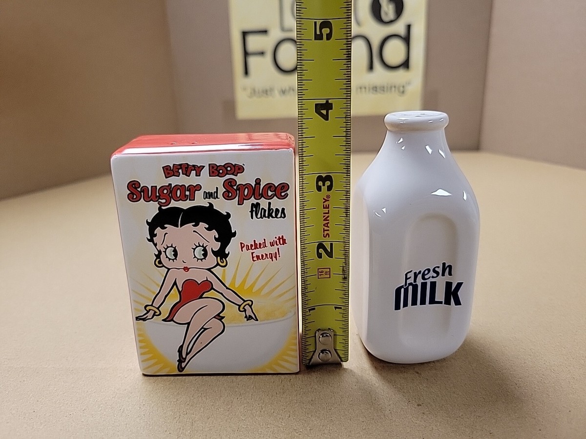 2003 Betty Boop Sugar & Spice Flakes & Bottle of Milk Salt 2003 Betty Boop Sugar & Spice Flakes & Bottle of Milk Salt