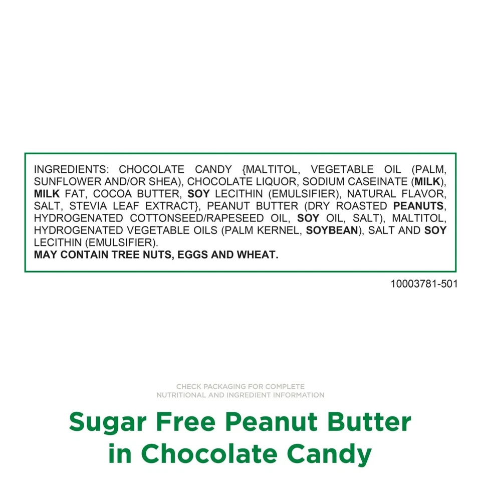 SUGAR FREE RUSSELL STOVER PEANUT BUTTER CUP CHOCOLATE CANDY BULK VALUE BAG PRICE - Image 3 of 4