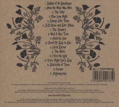 THE WHITE BUFFALO - ONCE UPON A TIME IN THE WEST [UK/EURO 4 BONUS TRACK DELUXE E