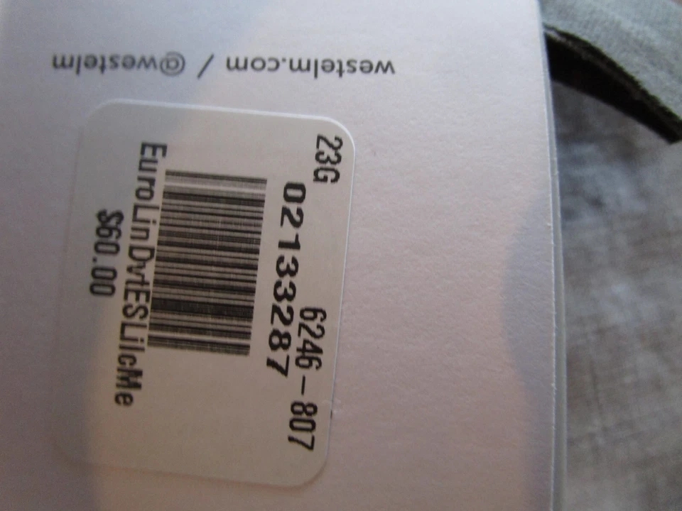 West Elm European Full Queen Linen + 1 euro sham lilás melange Novo com etiquetas - Imagem 2 de 4