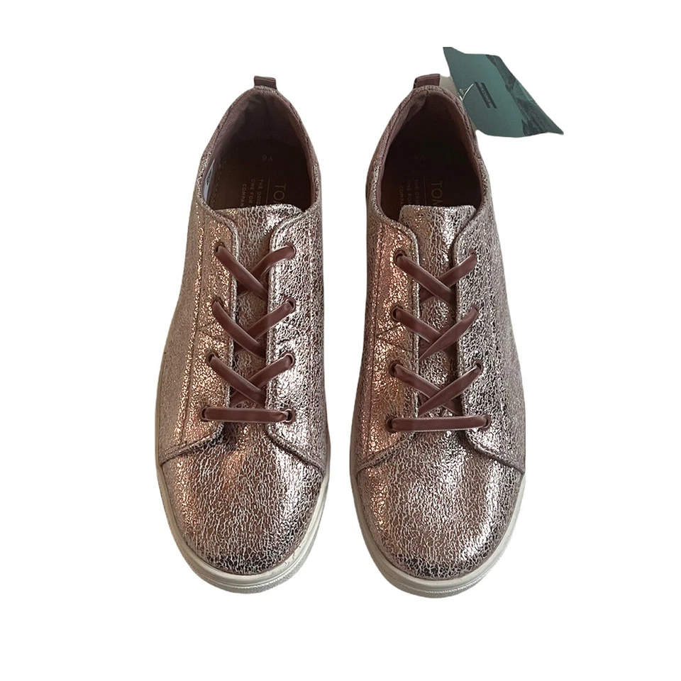 NOVO Tênis Toms Youth Lenny Lavanda Crackle Foil Veludo Tamanho 38 UE Conforto - Imagem 2 de 4