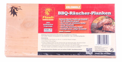 FLASH Räucher-Planken -brett Pack á 2 Stück Erlenholz Grill