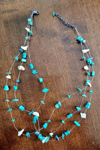 Collier en couches de perles turquoise Silpada