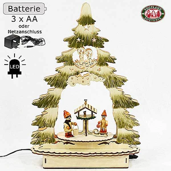 LED  Schwibbogen Fensterleuchter Weihnachtsleuchter Winterkinder 34x 9x23 cm  