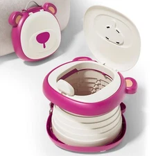 Portable Folding Toddler Potty Training Toilet Seat with Potty Liners