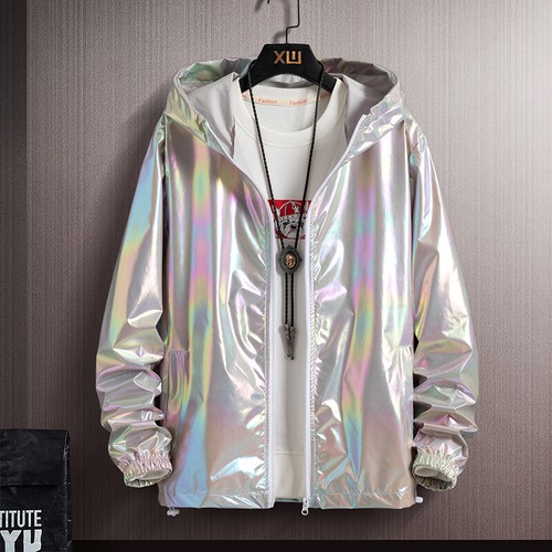 Men's Waterproof Wind Breaker Jacket Hoodie Light Outwear Colorful Thin Coat - Picture 6 of 21