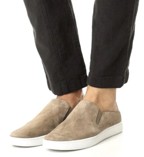 New Vince Verrell 3 Shearling Slip On Sneaker Mule Shell Fabric