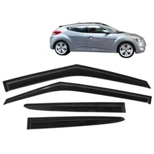 Window Visors for Hyundai Veloster 2012-2017 Sun Wind Visor Deflector Guard 3M