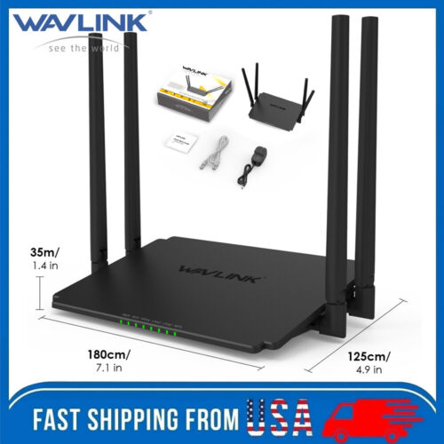 1200Mbps Wireless WiFi Router Dual Band WiFi 5 Router AP/Repeater WAN+4*LAN