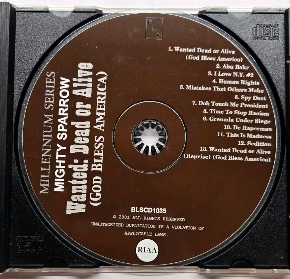 Mighty Sparrow Wanted Dead Or Alive, God Bless America: Millennium Series CD Foto 3 de 4