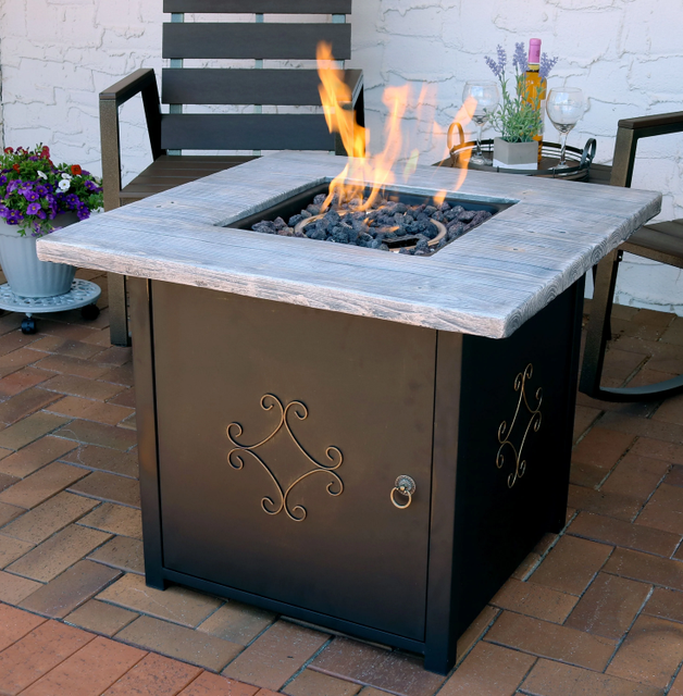 Bombay Stack Stone Propane Fire Pit Bh Cbe 09209fp Grey For Sale