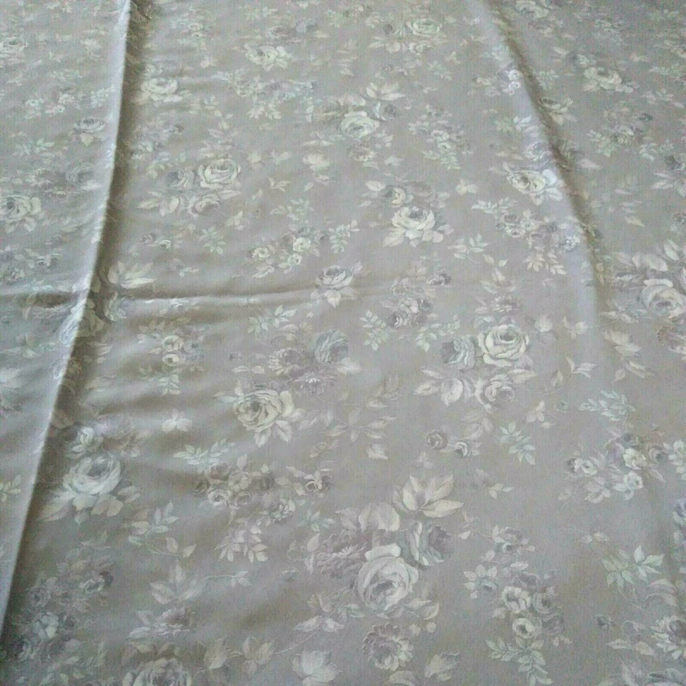 Purple Damask Rose Fabric Lightweight Floral 58 X 36 Cottage Romance Farmhouse - Image 2 of 4