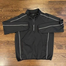 dunning golf pullover 1/4 Zip Black Medium