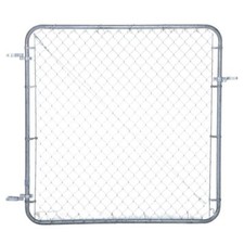 6 ft. W x 6 ft. H Galvanized Metal Adjustable Walk-Through Chain Link Gate Kit