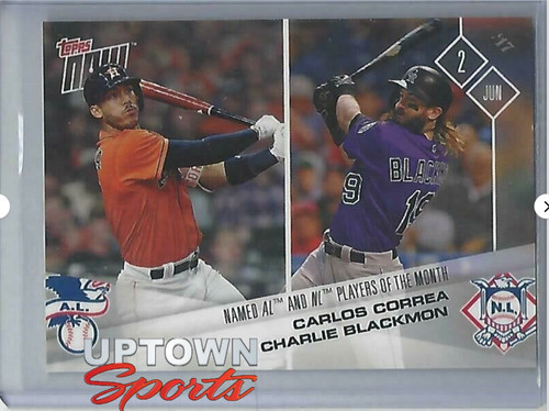 2017 Topps Now 208 Carlos Correa / Charlie Blackmon