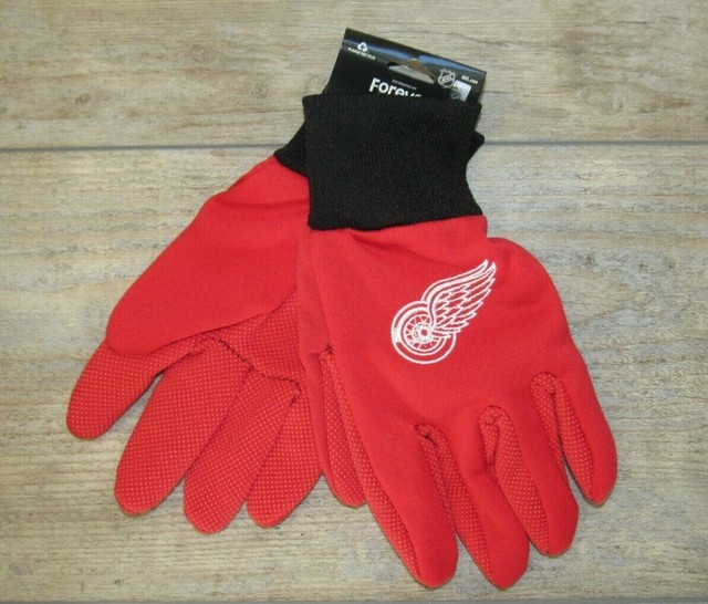 Detroit Red Wings Utility Gloves Tufted NEW NHL Hockey size Men's OSFM