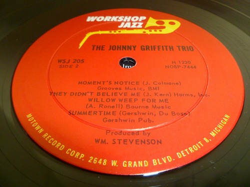 JOHNNY GRIFFITH TRIO, JAZZ, W205, Original 1963 Release, Motown NM/NM - Bild 6 von 6