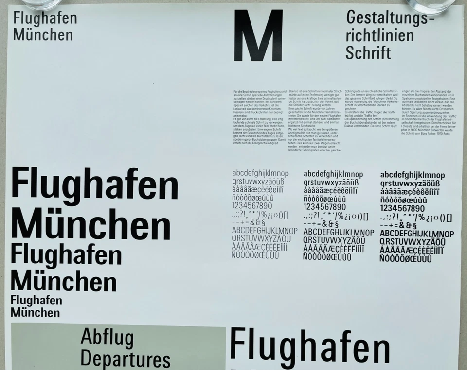 Plakat Poster Otl Aicher Flughafen München Typografie Grafik Design Deutschland - Bild 2 von 4