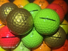 (30) Vice Pro Plus /Soft /5A Colored Premium Used Golf Balls Gold Neon Red Shade