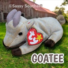    GOATEE   1999 Ty Beanie Babies Brown Horned GOAT MWMT 
